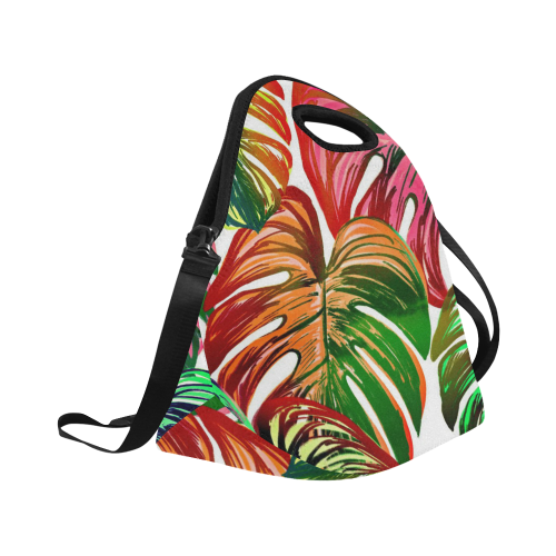 Pretty Leaves D by JamColors Neoprene Lunch Bag/Large (Model 1669)