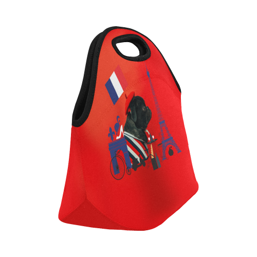 Proud Pug from Paris Neoprene Lunch Bag/Small (Model 1669)