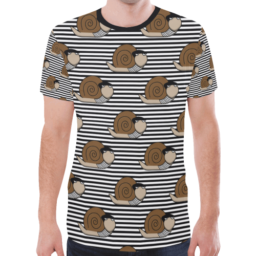 Escargot ~ French Snail New All Over Print T-shirt for Men (Model T45)