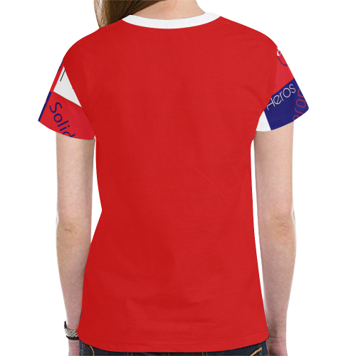 Red/White/Blue Unity Design By Me by Doris Clay-Kersey New All Over Print T-shirt for Women (Model T45)