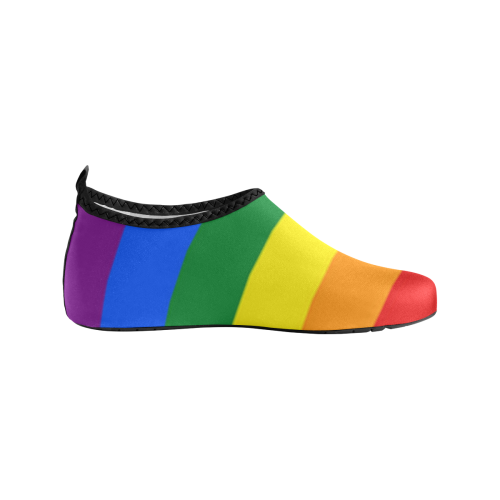 Gay Pride Rainbow Flag Stripes Women's Slip-On Water Shoes (Model 056)