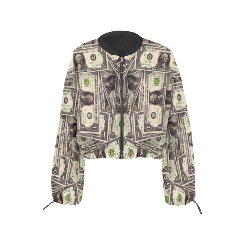 DOLLARS 3 Cropped Chiffon Jacket for Women (Model H30)