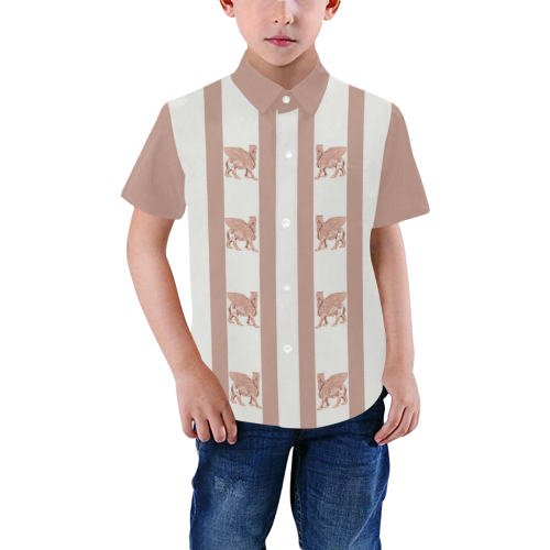 Lamassu Stripes Boys' All Over Print Short Sleeve Shirt (Model T59)