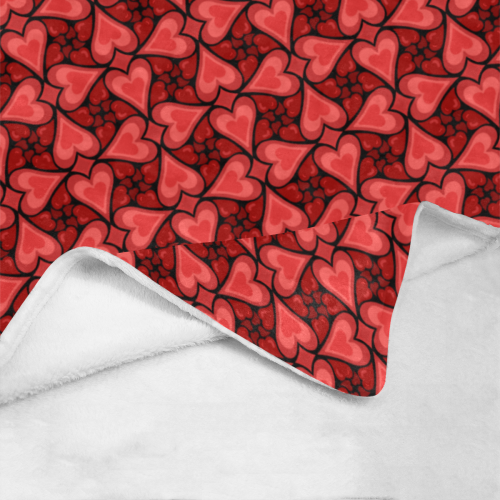 Red Hearts Love Pattern Ultra-Soft Micro Fleece Blanket 40"x50"