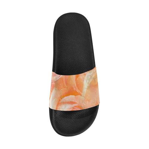 Beautiful roses, Men's Slide Sandals (Model 057)