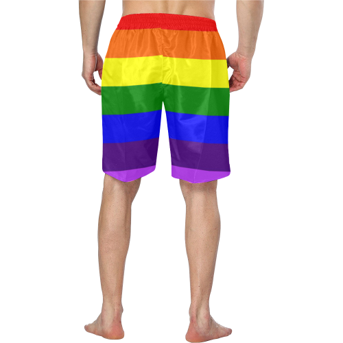 Rainbow Flag (Gay Pride - LGBTQIA+) Men's Swim Trunk (Model L21)