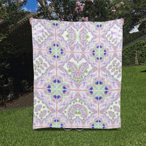 sweet nature- purple Quilt 50"x60"