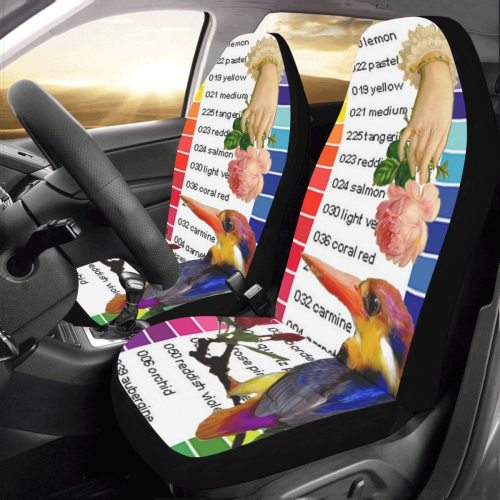 Colour Chart with Kingfisher Car Seat Covers (Set of 2)
