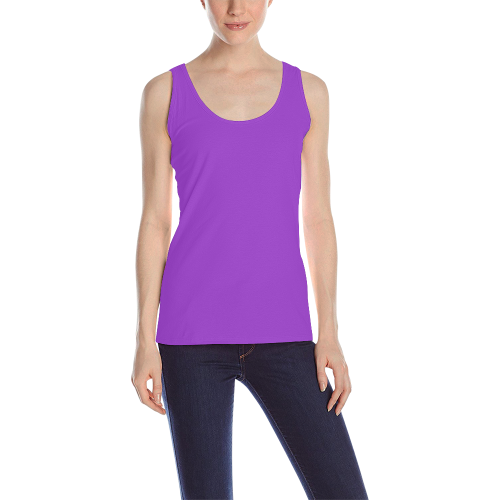 color dark orchid All Over Print Tank Top for Women (Model T43)