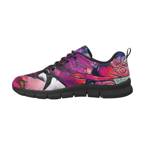 abstracted one 1c Women's Breathable Running Shoes/Large (Model 055)
