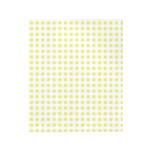 Pale Yellow Gingham Quilt 50"x60"