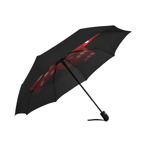 Las Vegas Craps Dice on Black Anti-UV Auto-Foldable Umbrella (Underside Printing) (U06)