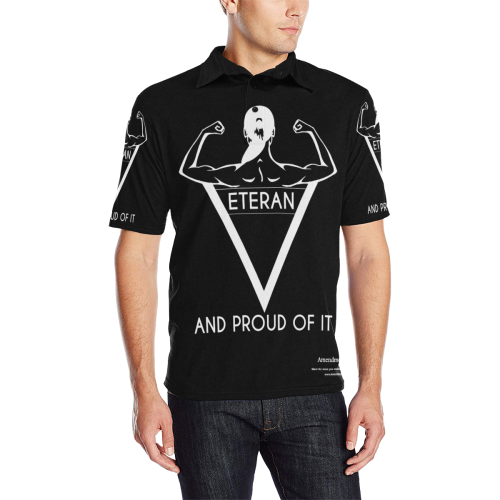 Proud Veteran Female Polo Shirt Men's All Over Print Polo Shirt (Model T55)
