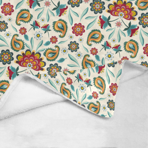 Loveley Batik Flowers Ultra-Soft Micro Fleece Blanket 50"x60"