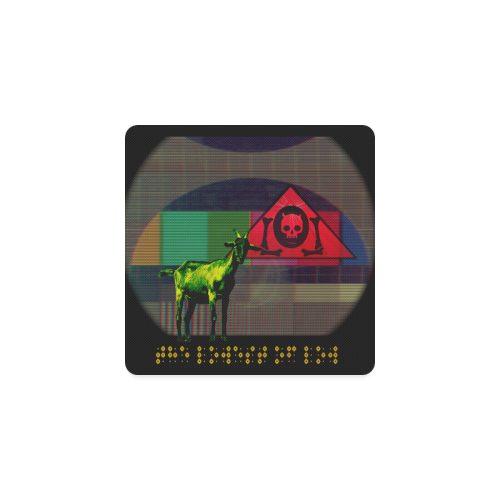The Lowest of Low Goat Test Logo Square Coaster