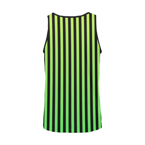 Green Ombre on Black Men's All Over Print Tank Top (Model T57)