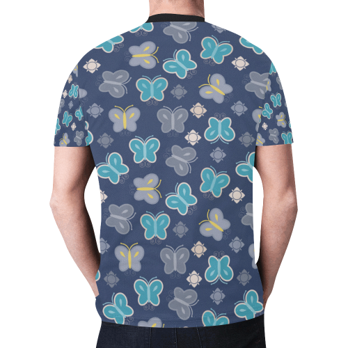seamless butterfly New All Over Print T-shirt for Men/Large Size (Model T45)
