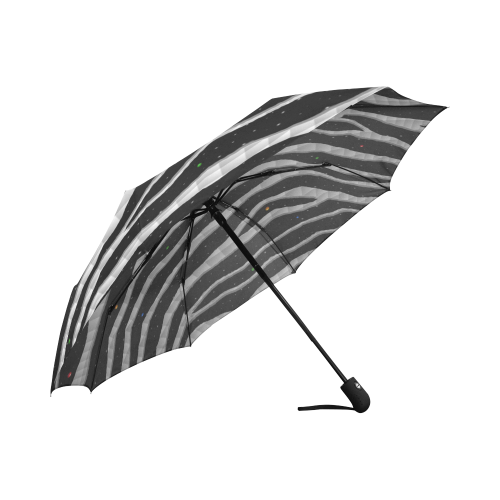 Ripped SpaceTime Stripes - White Auto-Foldable Umbrella (Model U04)