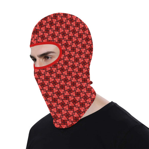 Love Red Hearts Pattern All Over Print Balaclava