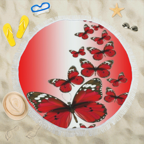 butterfly Circular Beach Shawl 59"x 59"