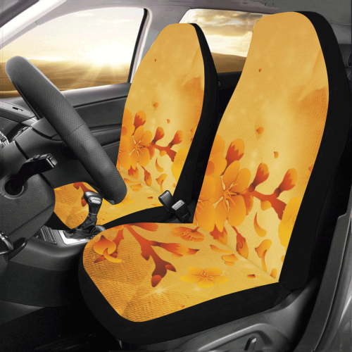 Floral design, soft colors Car Seat Covers (Set of 2)