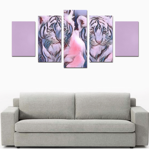 Cute Tigers Canvas Print Sets D (No Frame)