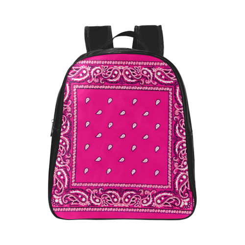 KERCHIEF PATTERN PINK School Backpack (Model 1601)(Small)