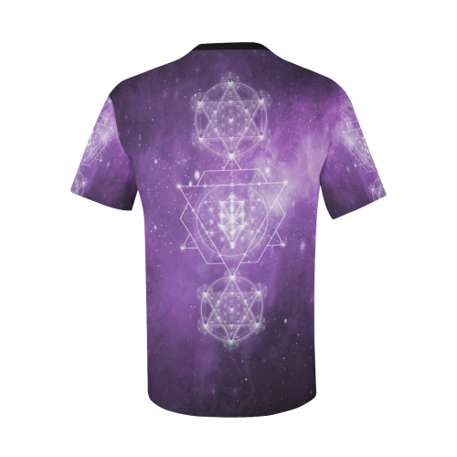 Sacred Geometry Stardust Men's All Over Print T-Shirt with Chest Pocket (Model T56)