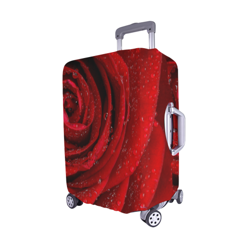 Red rosa Luggage Cover/Medium 22"-25"