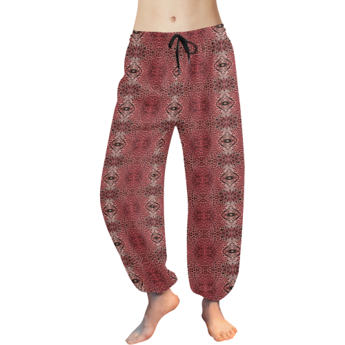 leopard red skin 1 Women's All Over Print Harem Pants (Model L18)
