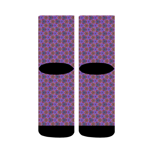 Purple Doodles - Hidden Smiles Crew Socks