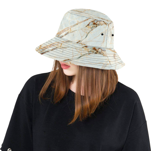 Marble Gold Pattern All Over Print Bucket Hat