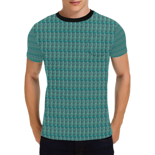 ilusion green Men's All Over Print T-Shirt with Chest Pocket (Model T56)