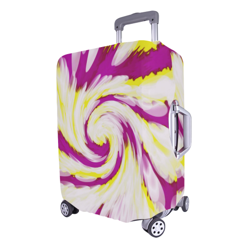Pink Yellow Tie Dye Swirl Abstract Luggage Cover/Large 26"-28"