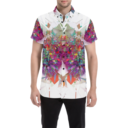 Popart Techno by Nico Bielow Men's All Over Print Short Sleeve Shirt (Model T53)