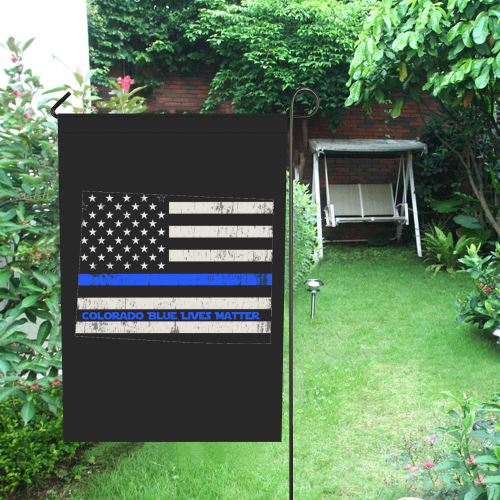 Colorado Blue Lives Matter Garden Flag 28''x40'' （Without Flagpole）