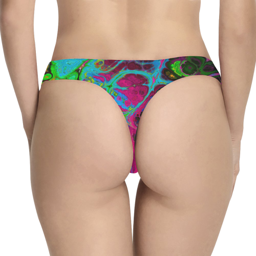 wonderful fractal 3184 by JamColors Women's All Over Print Thongs (Model L30)