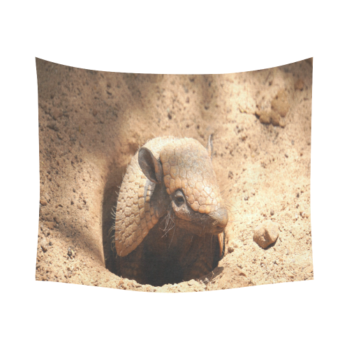 Baby Armadillo Cotton Linen Wall Tapestry 60"x 51"