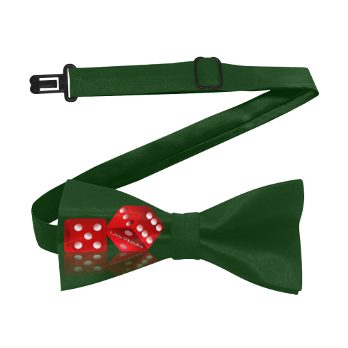 Las Vegas Craps Dice / Green Custom Bow Tie