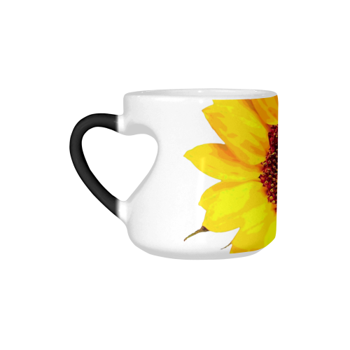 Sunny Sunflower - The Nature Is Shining Heart-shaped Morphing Mug