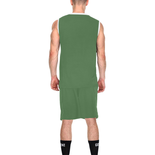 color artichoke green All Over Print Basketball Uniform