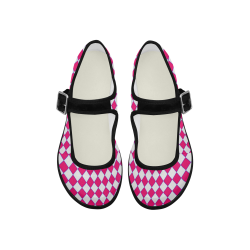 checkerszzmaryjanes Mila Satin Women's Mary Jane Shoes (Model 4808)