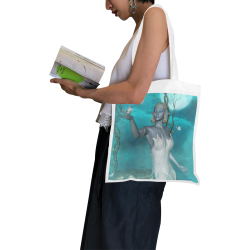 Wonderful fairy with bird Canvas Tote Bag/Small (Model 1700)