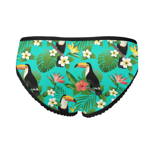Tropical Summer Toucan Pattern Women's All Over Print Girl Briefs (Model L14)