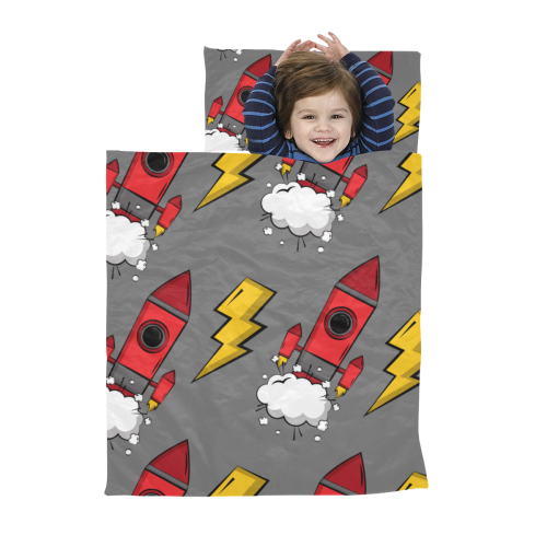 saco de dormir de niño con un diseño de cohetes Kids' Sleeping Bag