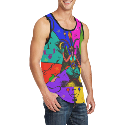 Awesome Baphomet Popart Men's All Over Print Tank Top (Model T57)