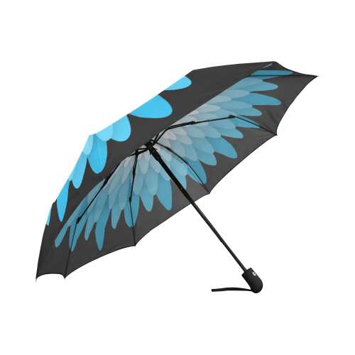 Flower Of Paper Cut - Turquoise Auto-Foldable Umbrella (Model U04)
