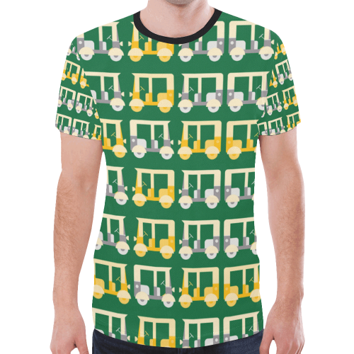 green auto rickshaw New All Over Print T-shirt for Men/Large Size (Model T45)