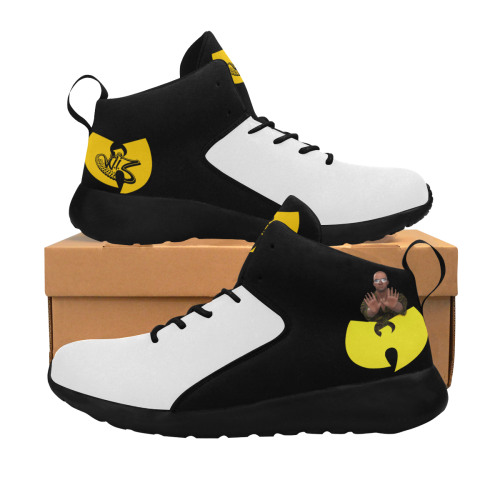 Wu-Tang's DJ W.I.Z 3D White On Black Men's Chukka Training Shoes Men's Chukka Training Shoes (Model 57502)