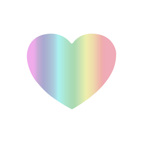 Pastel Rainbow Heart-shaped Mousepad